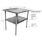 Bk Resources Flat Top Work Table Stainless Steel w/Galvanized Undershelf 24"Wx24"D VTT-2424 - alternate 3